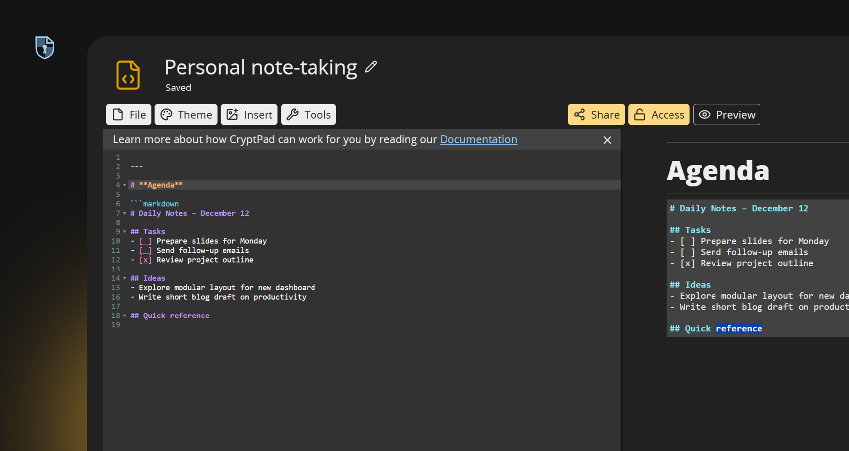 Personal note-taking illustration
